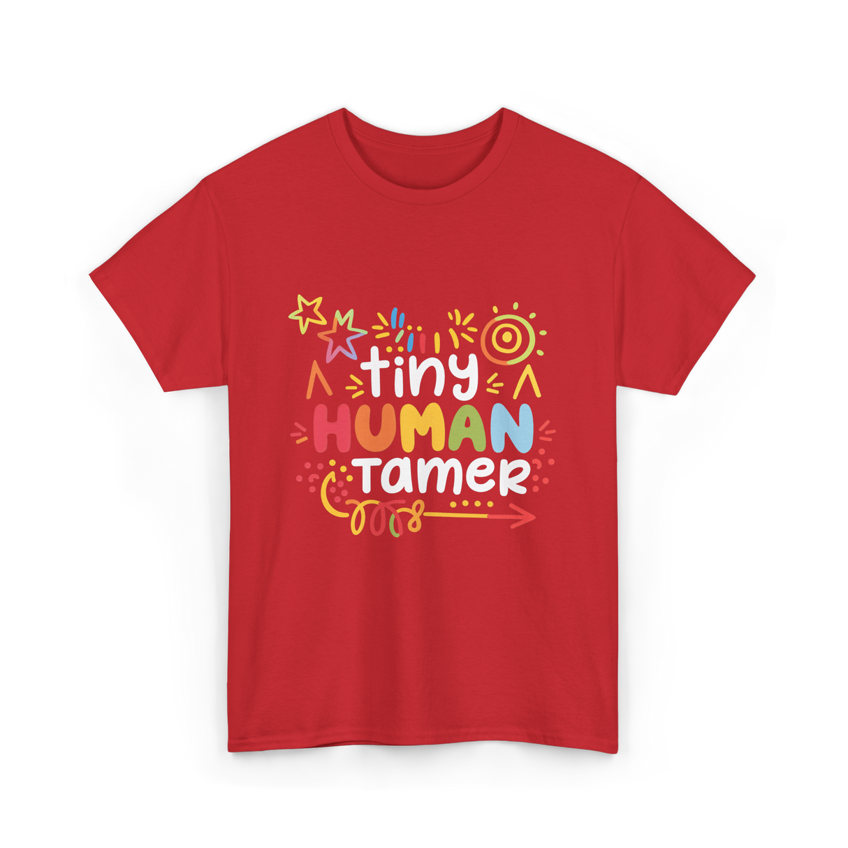 Tiny Human Tamer Caregiver T-Shirt - Red