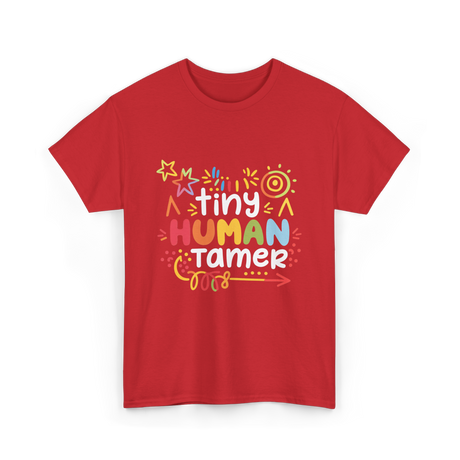 Tiny Human Tamer Caregiver T-Shirt - Red