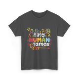 Tiny Human Tamer Caregiver T-Shirt - Dark Heather