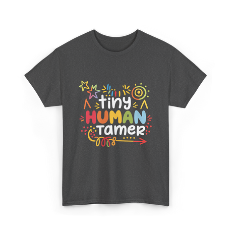 Tiny Human Tamer Caregiver T-Shirt - Dark Heather