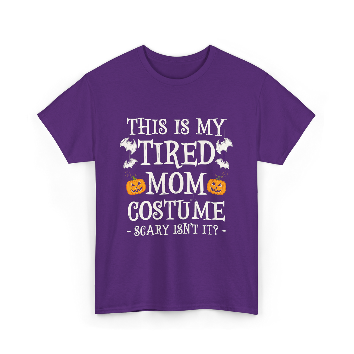 Tired Mom Costume Halloween T-Shirt - Purple