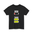 Tired Mom Twins Battery T-Shirt - Black