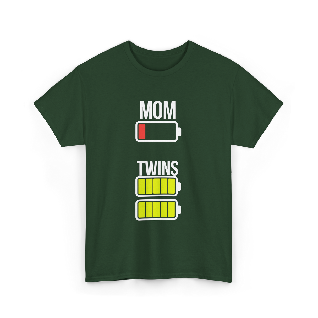 Tired Mom Twins Battery T-Shirt - Forest Green