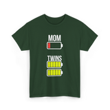 Tired Mom Twins Battery T-Shirt - Forest Green