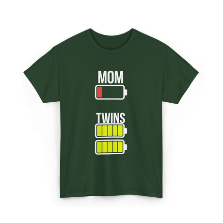 Tired Mom Twins Battery T-Shirt - Forest Green