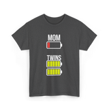 Tired Mom Twins Battery T-Shirt - Dark Heather