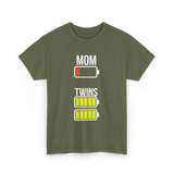 Tired Mom Twins Battery T-Shirt - Military Green