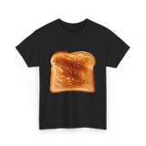 Toast Bread Design Bread T-Shirt - Black