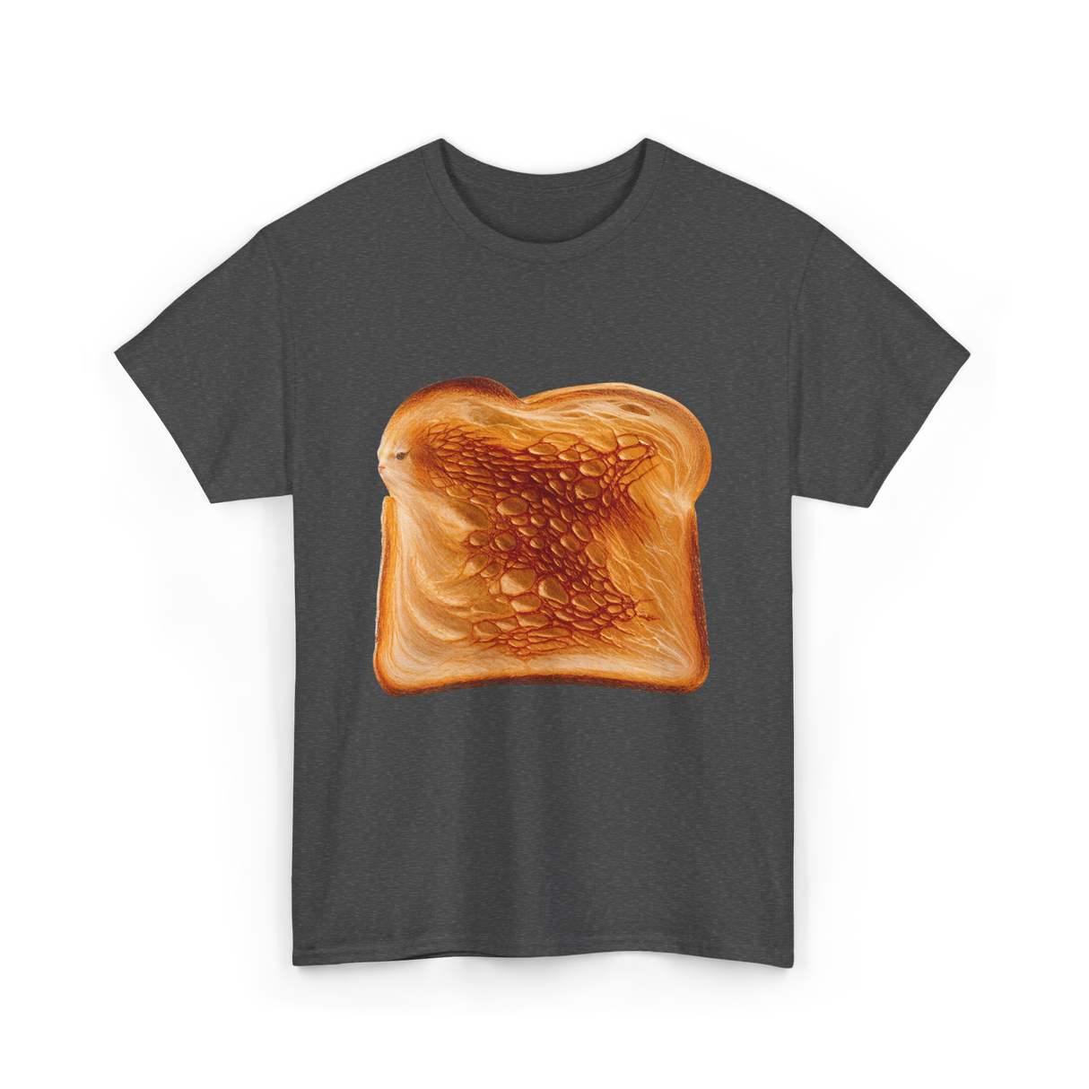 Toast Bread Design Bread T-Shirt - Dark Heather