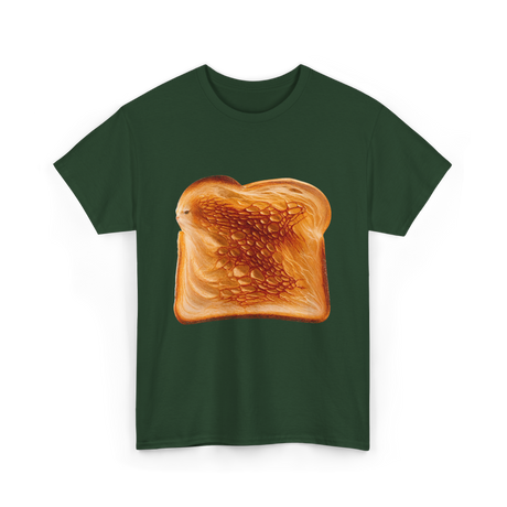 Toast Bread Design Bread T-Shirt - Forest Green