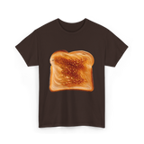 Toast Bread Design Bread T-Shirt - Dark Chocolate