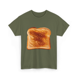 Toast Bread Design Bread T-Shirt - Military Green