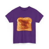 Toast Bread Design Bread T-Shirt - Purple