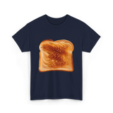 Toast Bread Design Bread T-Shirt - Navy