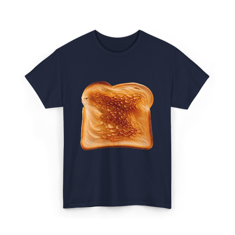 Toast Bread Design Bread T-Shirt - Navy