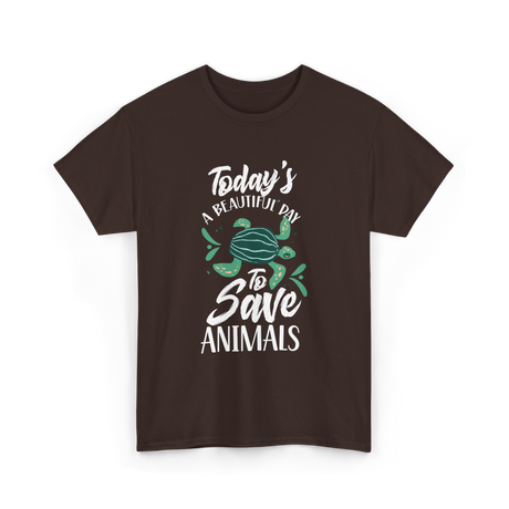 Today's A Beautiful Day Animal Rescue T-Shirt - Dark Chocolate