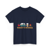 Today's Agenda RV Camping T-Shirt - Navy