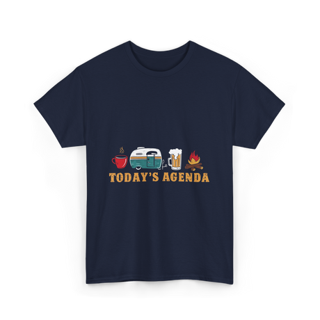 Today's Agenda RV Camping T-Shirt - Navy