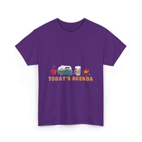 Today's Agenda RV Camping T-Shirt - Purple