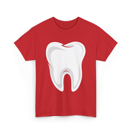 Tooth logo Dental Dentist T-Shirt - Red