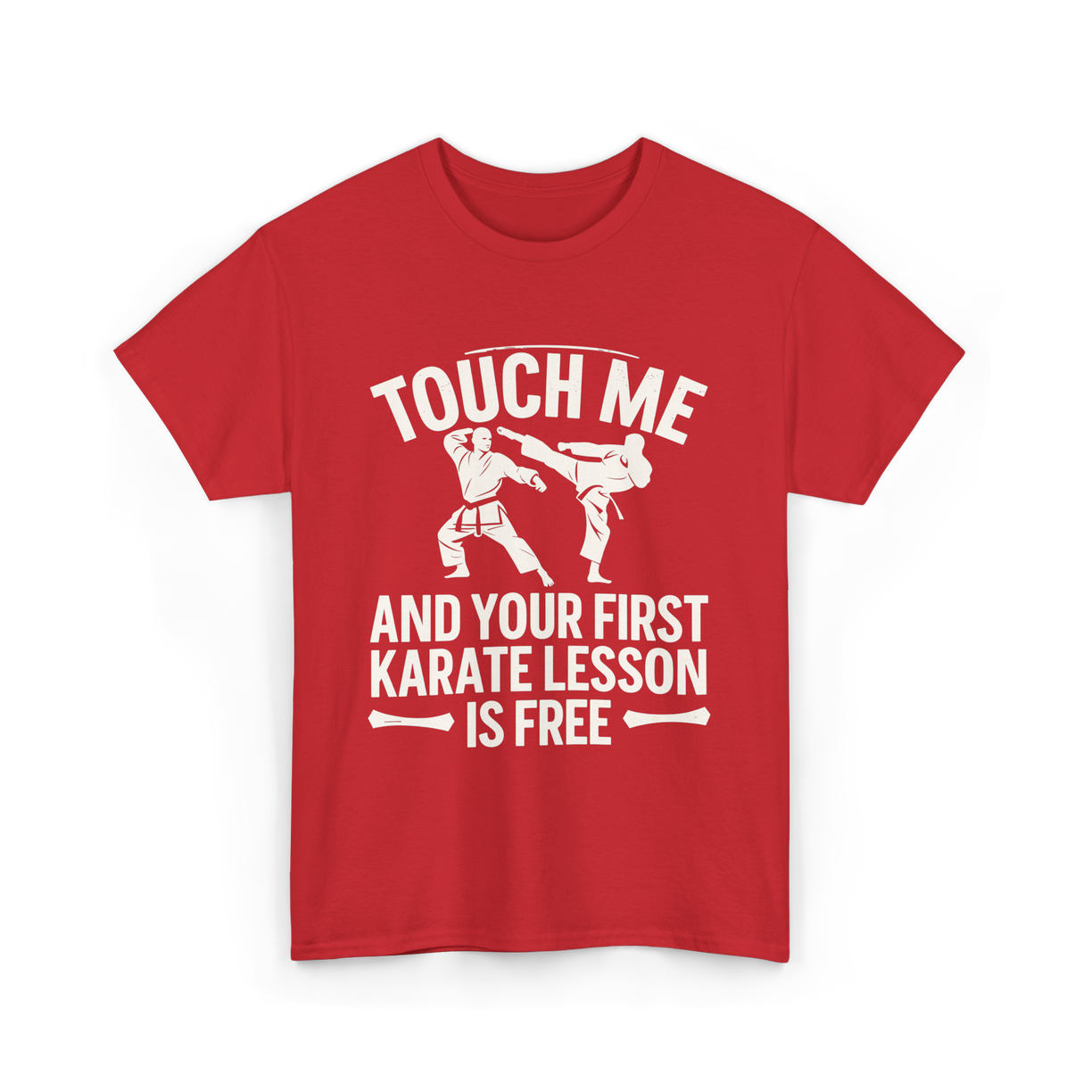 Touch Me Karate Lesson Martial Arts T-Shirt - Red