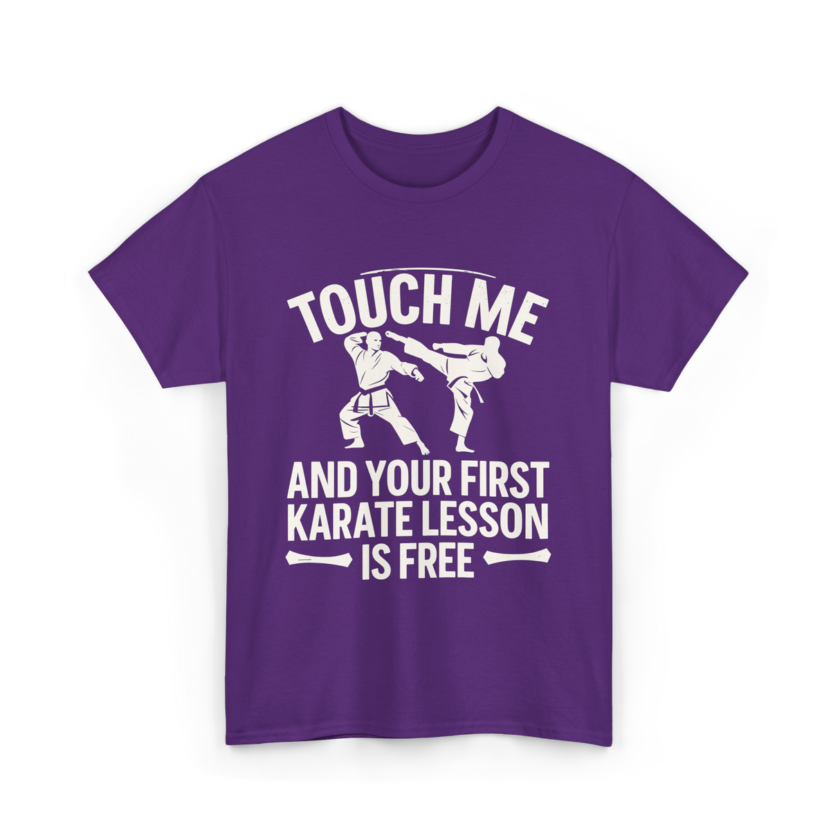 Touch Me Karate Lesson Martial Arts T-Shirt - Purple