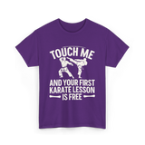 Touch Me Karate Lesson Martial Arts T-Shirt - Purple