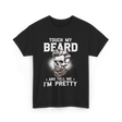 Touch My Beard Skull T-Shirt - Black