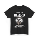 Touch My Beard Skull T-Shirt - Black