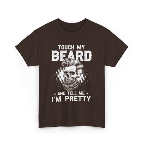 Touch My Beard Skull T-Shirt - Dark Chocolate