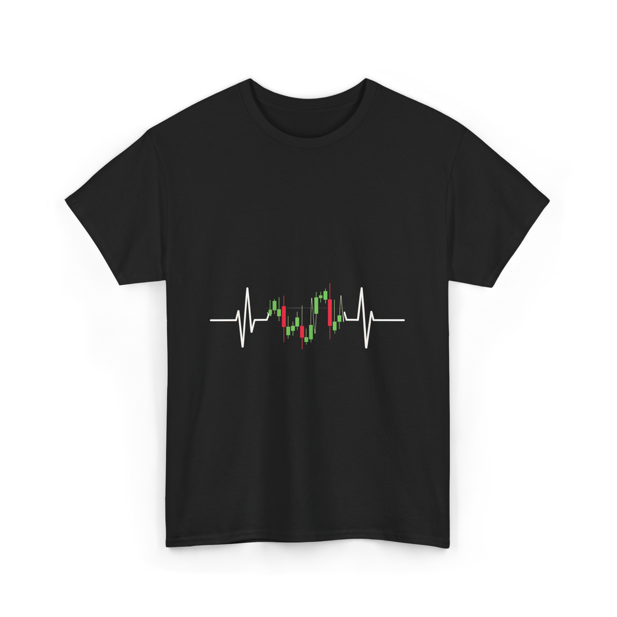 Trader Heartbeat Pulse Trading T-Shirt - Black