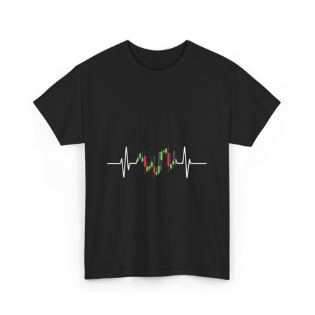 Trader Heartbeat Pulse Trading T-Shirt - Black