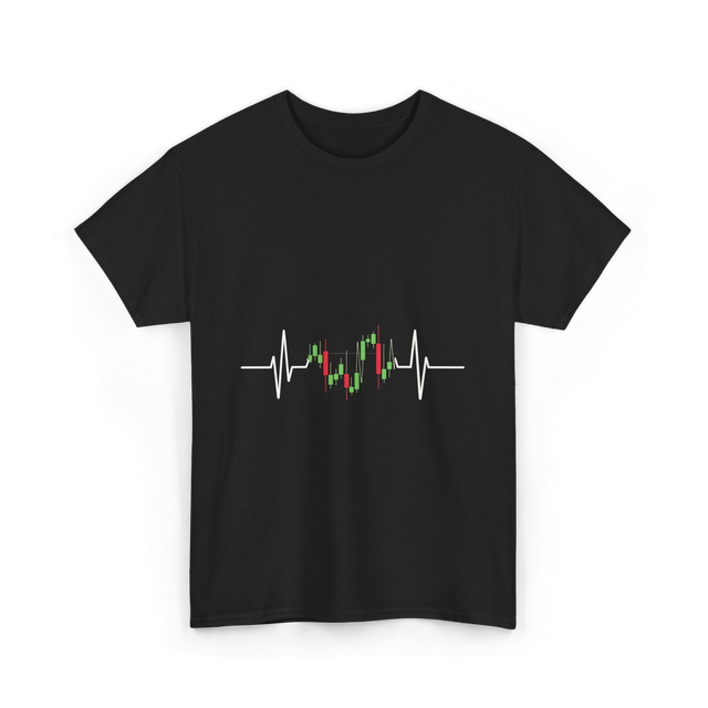 Trader Heartbeat Pulse Trading T-Shirt - Black