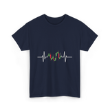 Trader Heartbeat Pulse Trading T-Shirt - Navy