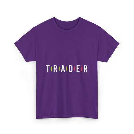 Trader Trading Market Forex T-Shirt - Purple