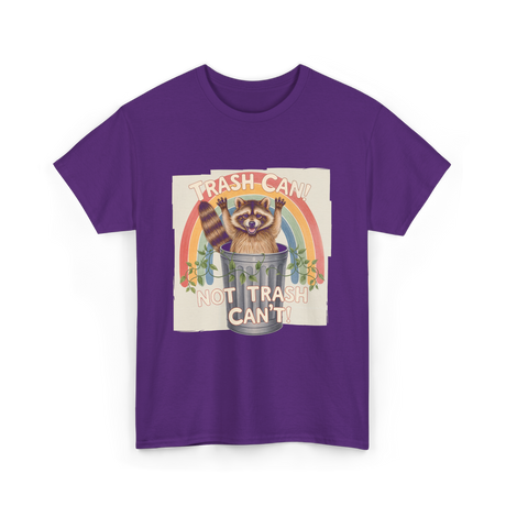 Trash Can Not Trash Can't Raccoon T-Shirt - Purple