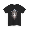 Tree of Life Moon Phases Meditation T-Shirt - Black