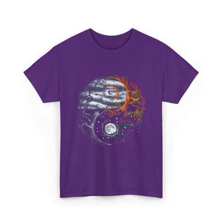 Tree of Life Yin Yang T-Shirt - Purple