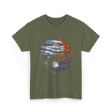 Tree of Life Yin Yang T-Shirt - Military Green