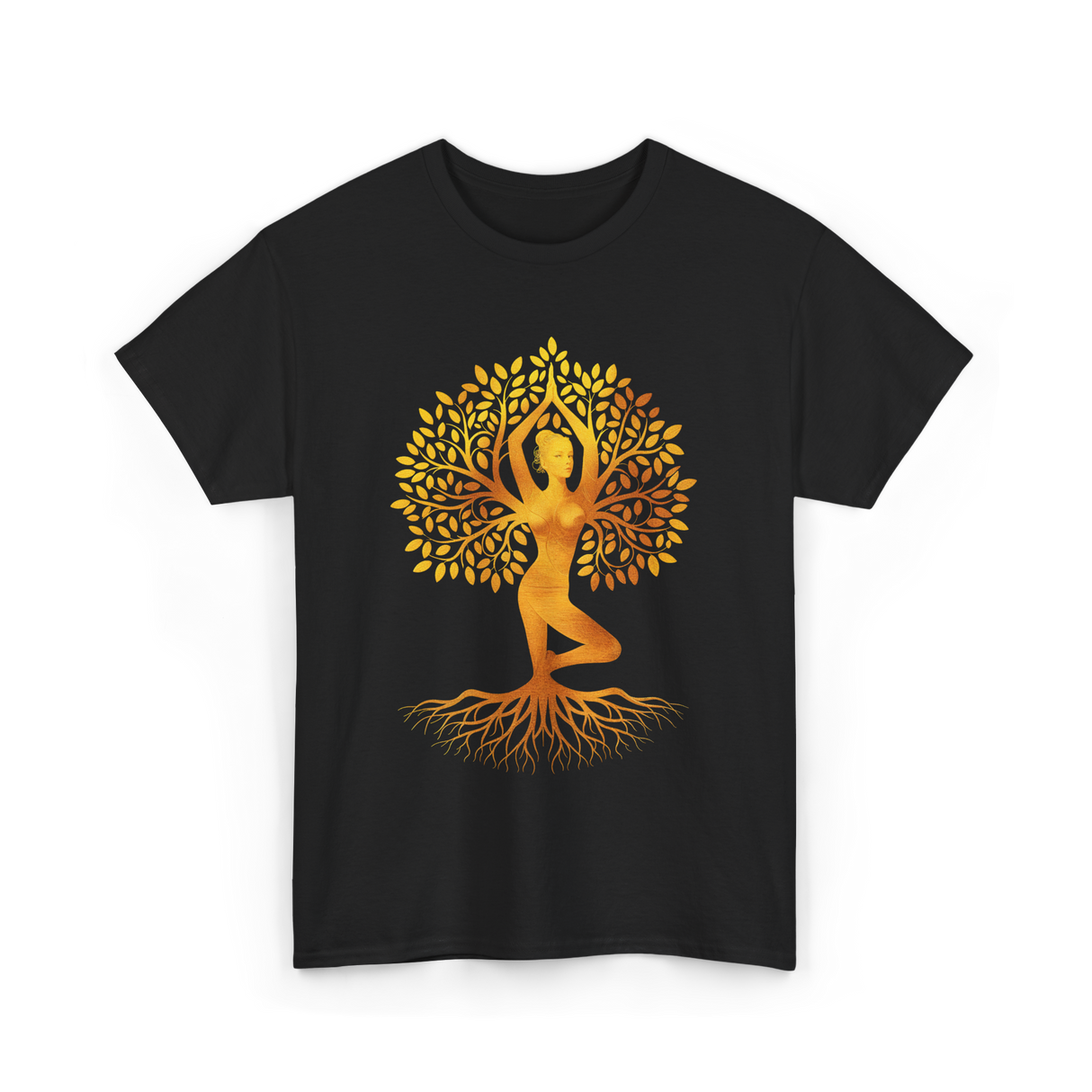 Tree of Life Yoga T-Shirt - Black