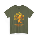 Tree of Life Yoga T-Shirt - Military Green