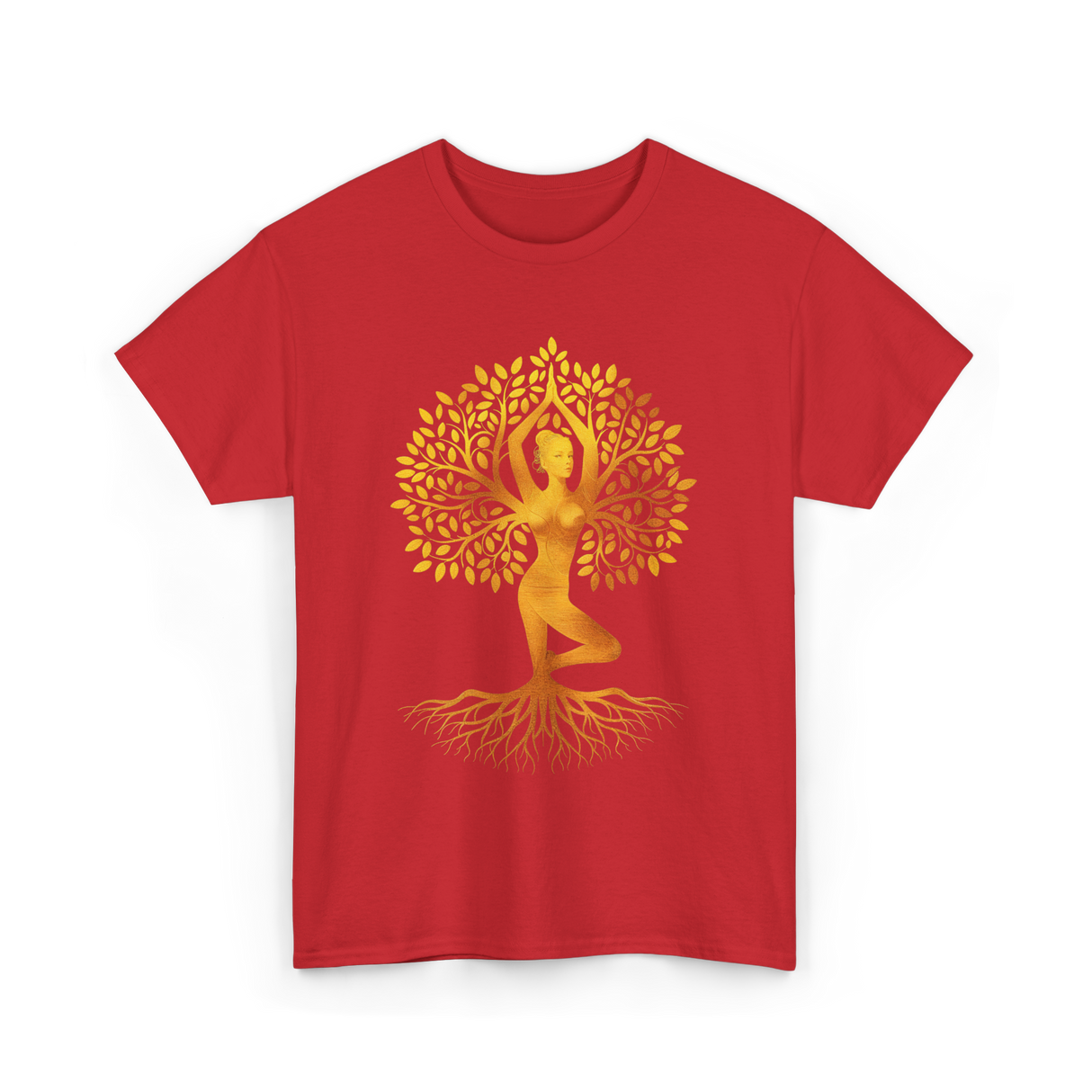 Tree of Life Yoga T-Shirt - Red