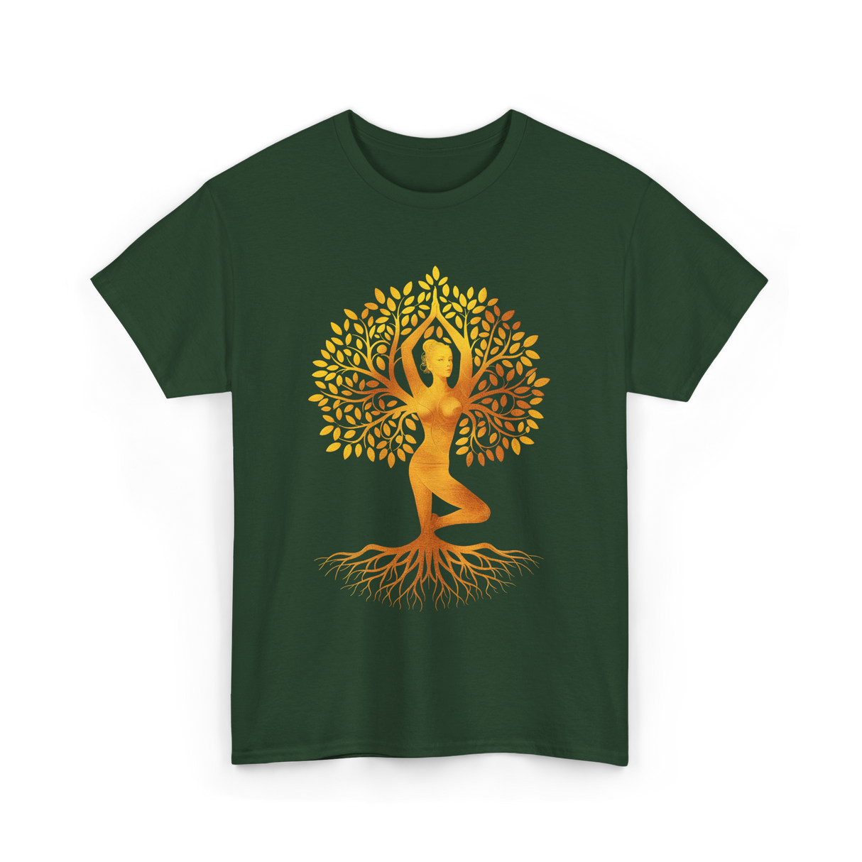 Tree of Life Yoga T-Shirt - Forest Green