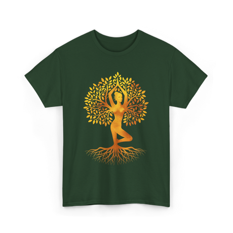 Tree of Life Yoga T-Shirt - Forest Green