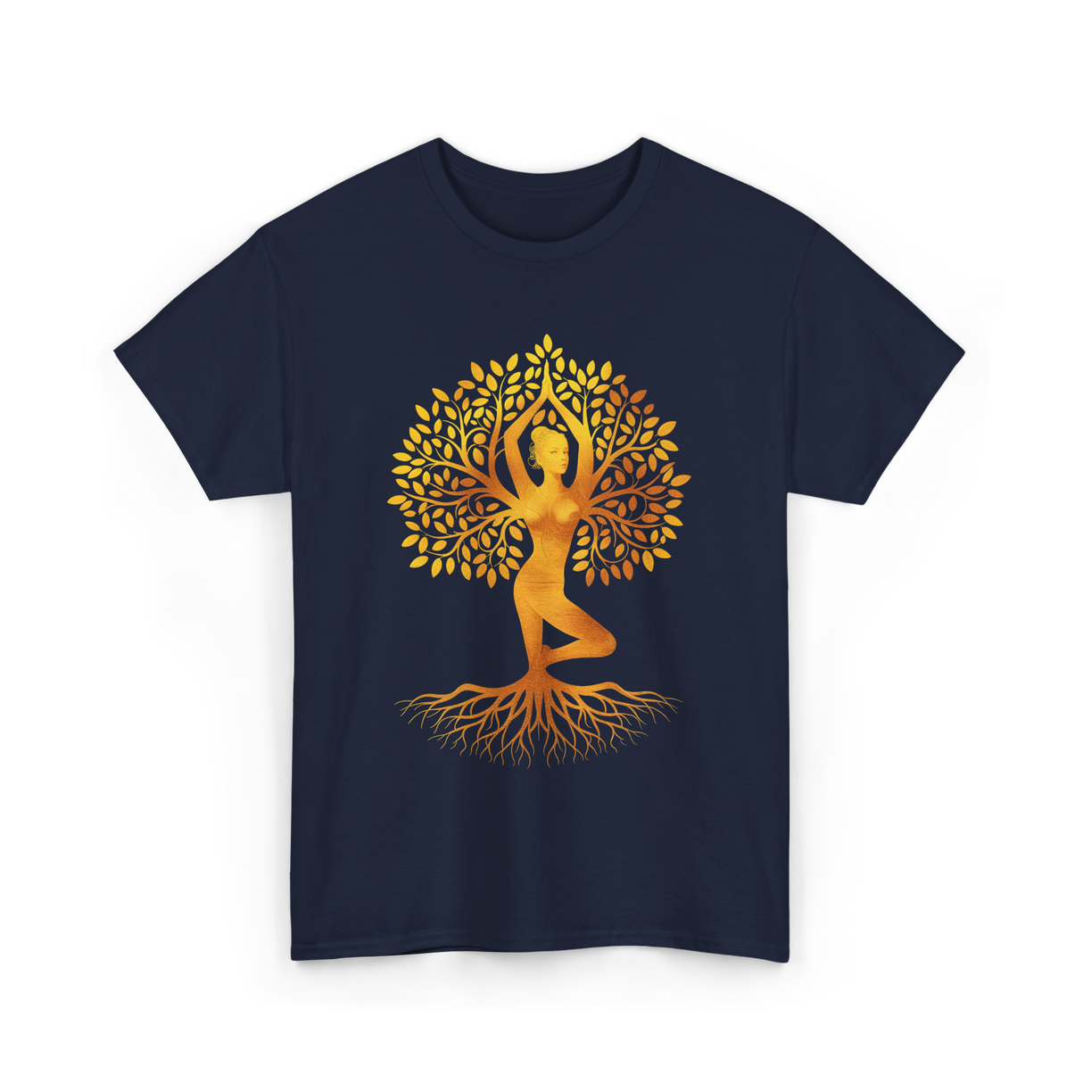 Tree of Life Yoga T-Shirt - Navy