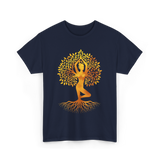 Tree of Life Yoga T-Shirt - Navy