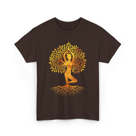 Tree of Life Yoga T-Shirt - Dark Chocolate