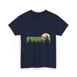 Trees Nature Forest Moon T-Shirt - Navy