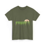 Trees Nature Forest Moon T-Shirt - Military Green