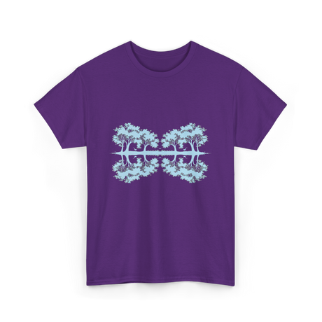 Trees Reflection Nature Outdoor T-Shirt - Purple